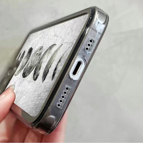 IPhone 14 Pro Max Hard Silicone Moon Phase Phone Case - Picture 4 of 8